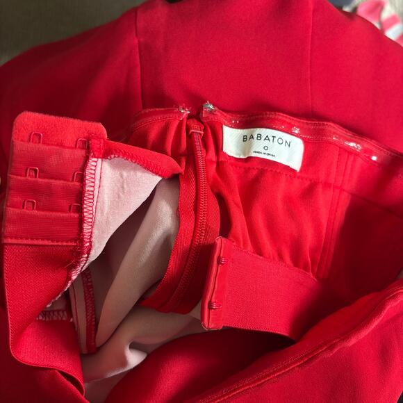 Aritzia Babaton Roshan Strapless Jumpsuit Sz 0 - Picture 6 of 7